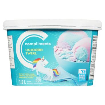 Compliments Unicorn Swirl Ice Cream 1.5L